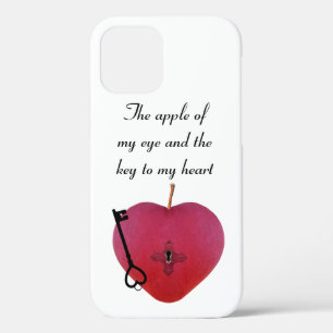 The apple of my eye and the key to my heart iPhone 12 pro case