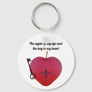 The apple of my eye and the key to my heart key ring