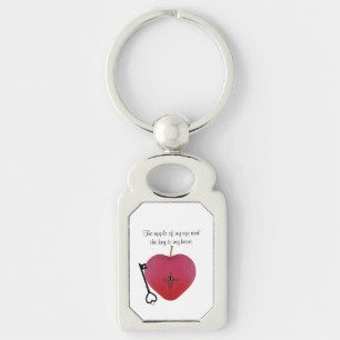 The apple of my eye and the key to my heart ring