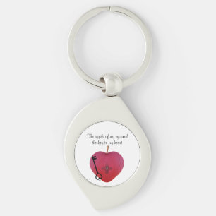 The apple of my eye and the key to my heart ring