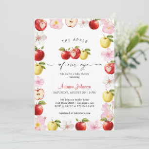 The Apple Of Our Eye Apple Blossom Baby Shower Invitation