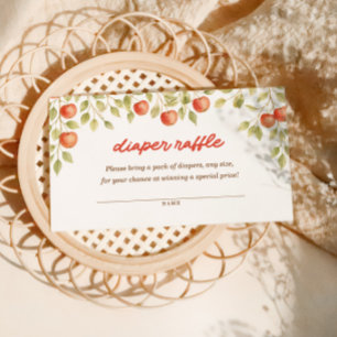 The Apple of our Eye Autumn Fall Baby Shower Enclosure Card