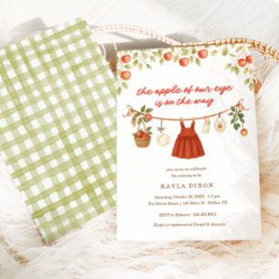 The Apple of our Eye Autumn Fall Baby Shower Invitation