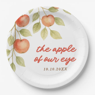 The Apple of our Eye Autumn Fall Baby Shower Paper Plate