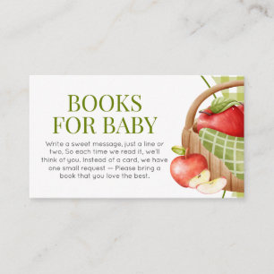 The Apple of Our Eye Baby Shower Books for Baby Enclosure Card