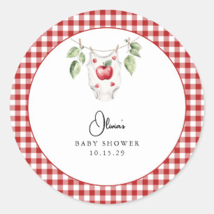 The Apple of our Eye Baby Shower Classic Round Sticker