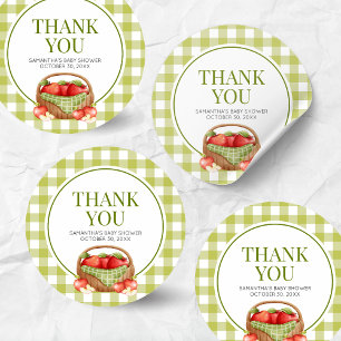 The Apple of Our Eye Baby Shower Classic Round Sticker