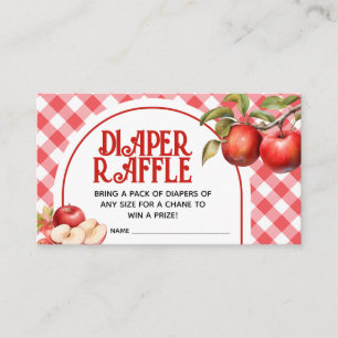 The Apple of Our Eye Baby Shower Diaper Raffle Enclosure Card