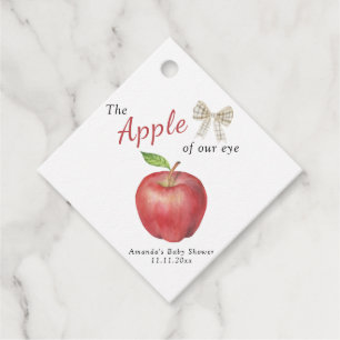 The Apple of our eye Baby shower  Favour Tags