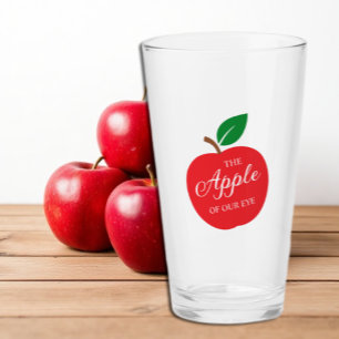 The Apple Of Our Eye Baby Shower Glass