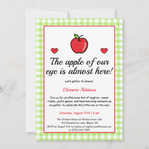 "The Apple of Our Eye" Baby Shower Invitation 
