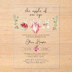 The Apple of Our Eye Baby Shower Invitation