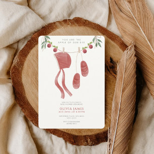 The apple of our eye baby shower invitation