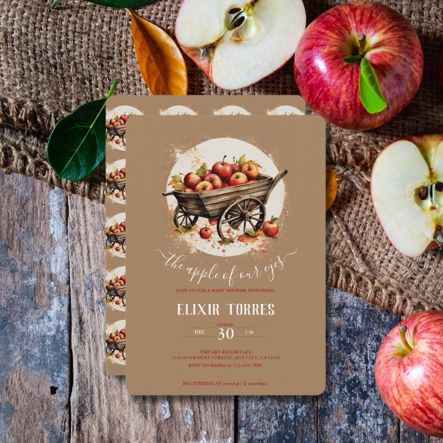 The Apple Of Our Eye Baby Shower Invitation (Creator Uploaded)