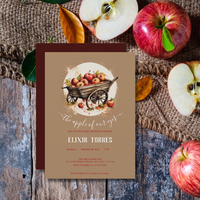 The Apple Of Our Eye Baby Shower Invitation (Creator Uploaded)
