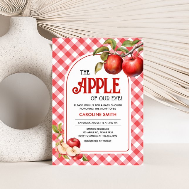The Apple of Our Eye Baby Shower Invitation (Apple of Our Eye Baby Shower Invitation)