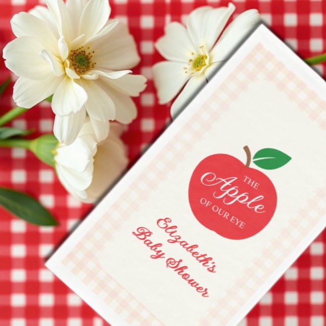 The Apple Of Our Eye Baby Shower Napkin (Creator Uploaded)