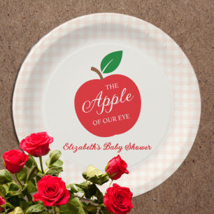 The Apple Of Our Eye Baby Shower Paper Plate