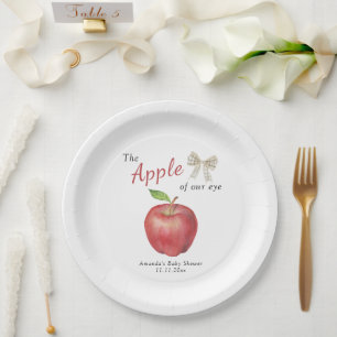 The Apple of our eye Baby shower  Paper Plate