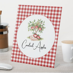 The Apple of our Eye Baby Shower Paper Plate  Pedestal Sign