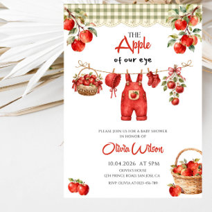 The Apple of Our Eye Baby Shower Party Invitation