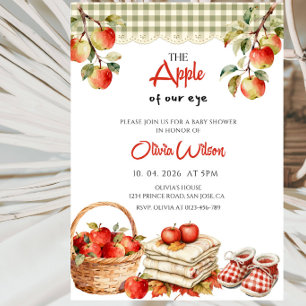 The Apple of Our Eye Baby Shower Party Invitation