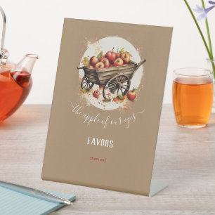 The Apple Of Our Eye Baby Shower Pedestal Sign