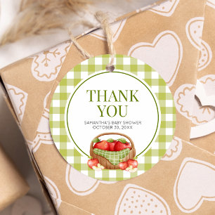 The Apple of Our Eye Baby Shower Round Favour Tags