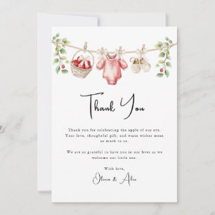 The Apple of Our Eye Baby Shower Thank You  Card