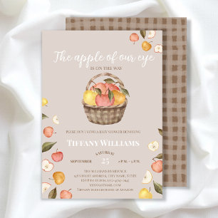 The Apple of Our Eye basket fall Baby Shower Invitation
