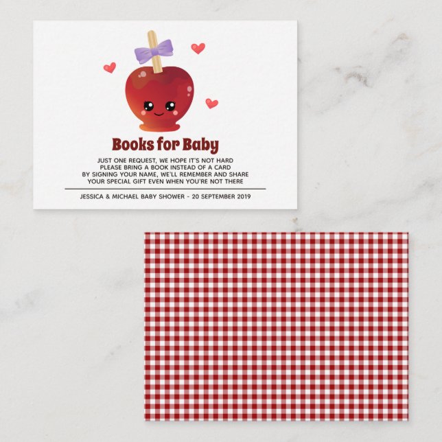 The Apple of our eye Books For Baby Enclosure Card (Front/Back)