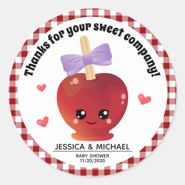 The Apple Of Our Eye Classic Round Sticker (Front)