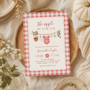 The Apple of Our Eye Clothesline Baby Shower Invitation
