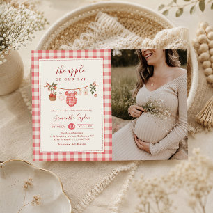 The Apple of Our Eye Clothesline Baby Shower Photo Invitation