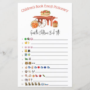 The Apple of our Eye Emoji Baby Shower Game