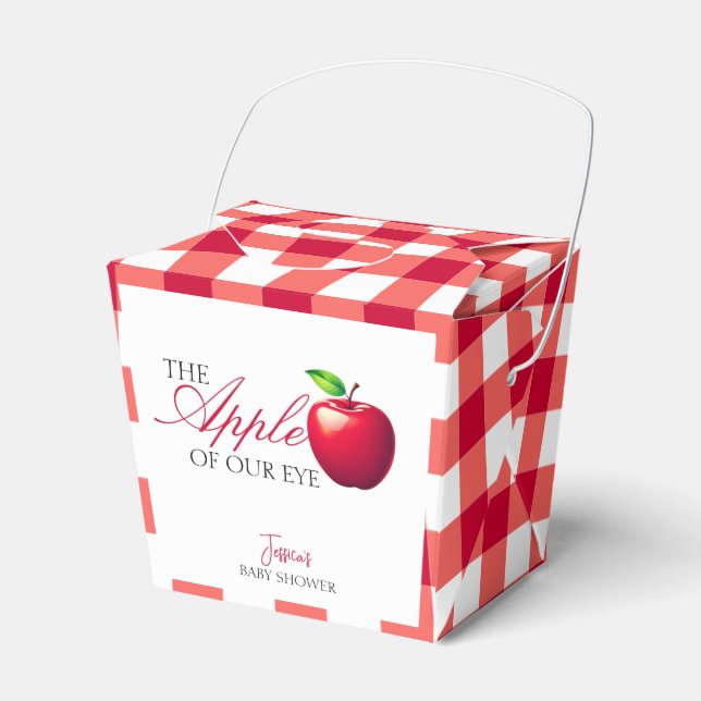 The Apple of Our Eye Fall Baby Shower  Favour Box (Front Side)