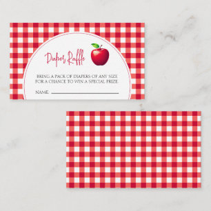 The Apple of Our Eye Fall Diaper Raffle  Enclosure Card