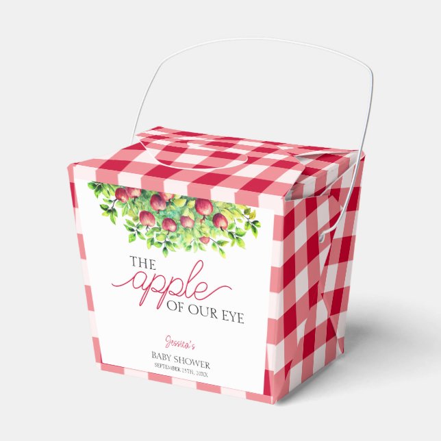 The Apple of Our Eye Thanksgiving Baby Shower Favour Box (Front Side)