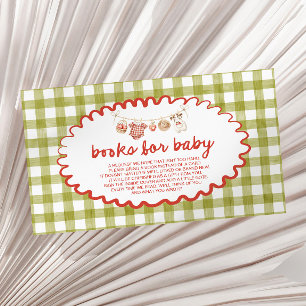 The Apple Of Our Eye Whimsical Fall Baby Shower Enclosure Card