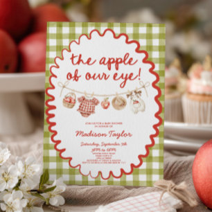 The Apple Of Our Eye Whimsical Fall Baby Shower Invitation