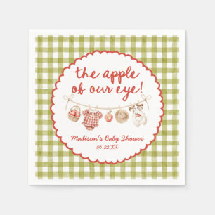 The Apple Of Our Eye Whimsical Fall Baby Shower Napkin