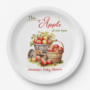 The Apple of Our Eyes Fall Harvest Baby Shower Paper Plate