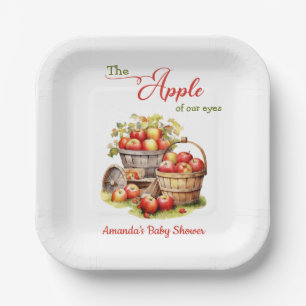 The Apple of Our Eyes Fall Harvest Baby Shower Paper Plate
