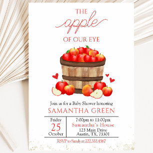 The Apple of The Eye Baby Shower Invitation