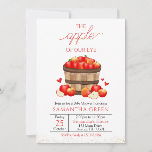 The Apple of The Eye Baby Shower Invitation