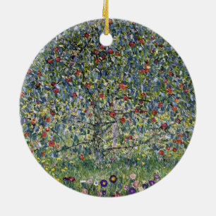 The Apple Tree (by Gustav Klimt) Ceramic Tree Decoration