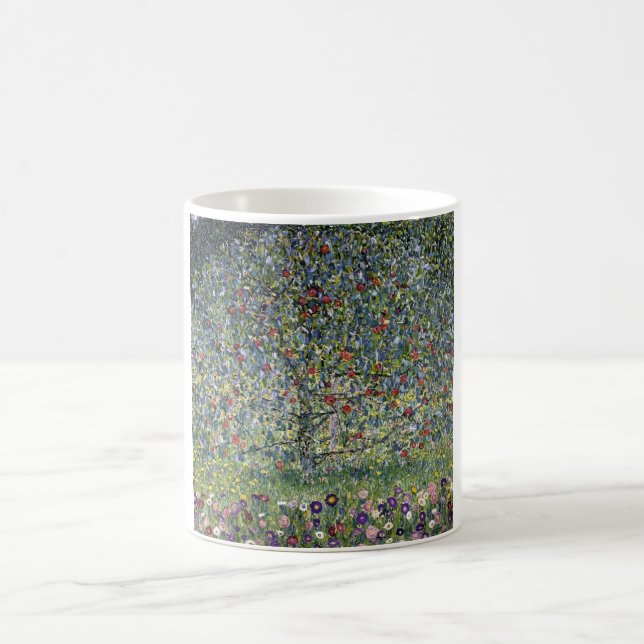 The Apple Tree (by Gustav Klimt) Coffee Mug (Center)