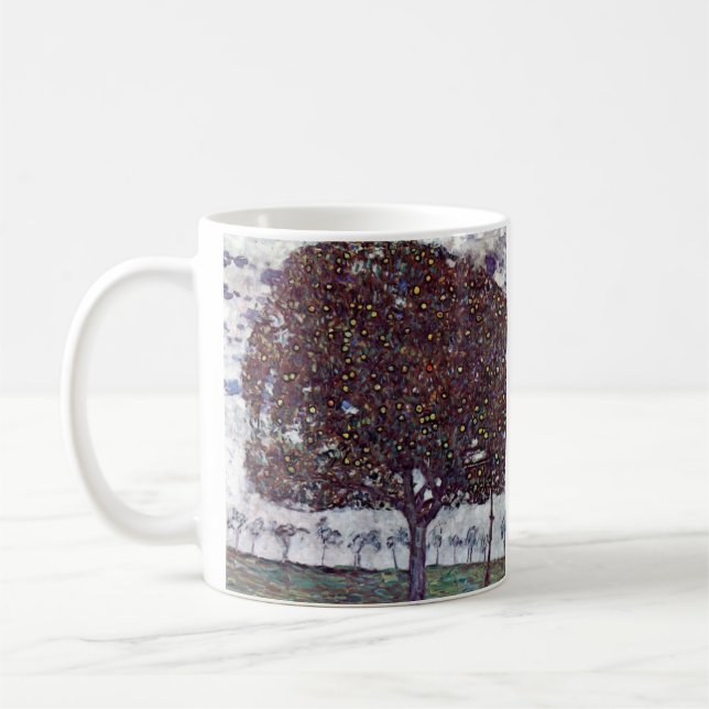 The Apple Tree by Gustav Klimt Coffee Mug (Left)