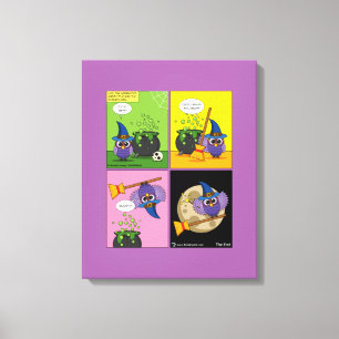 The Apprentice Wizard - Cleaning Comic Canvas Print