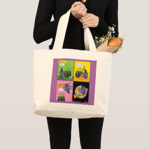 The Apprentice Wizard - Cleaning Comic Large Tote Bag